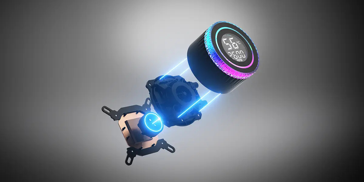 GamePower Skadi Round 120 ARGB 120mm Sıvı İşlemci Soğutucu AM5 ve LGA1700 Uyumlu