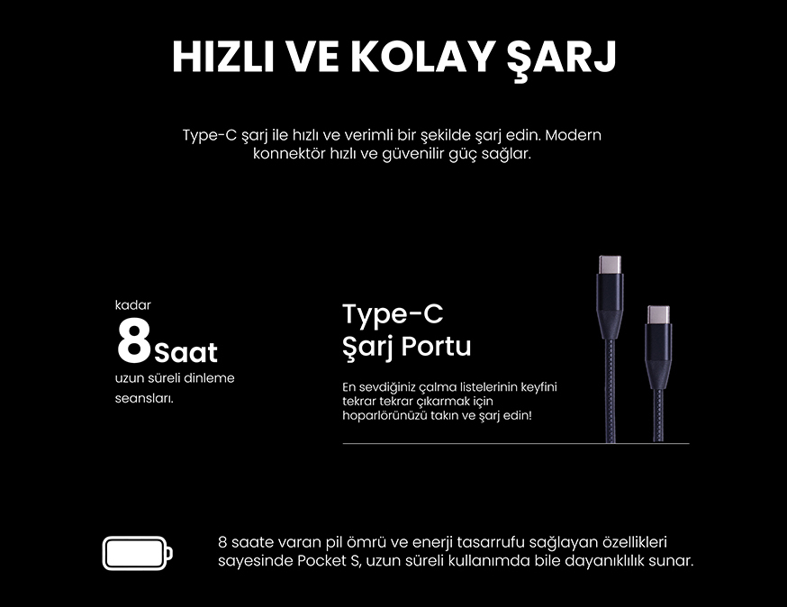 HiFuture Pocket S Kablosuz Bluetooth 5.4 IPX7 Su Geçirmez 5W TWS Taşınabilir Mini Hoparlör