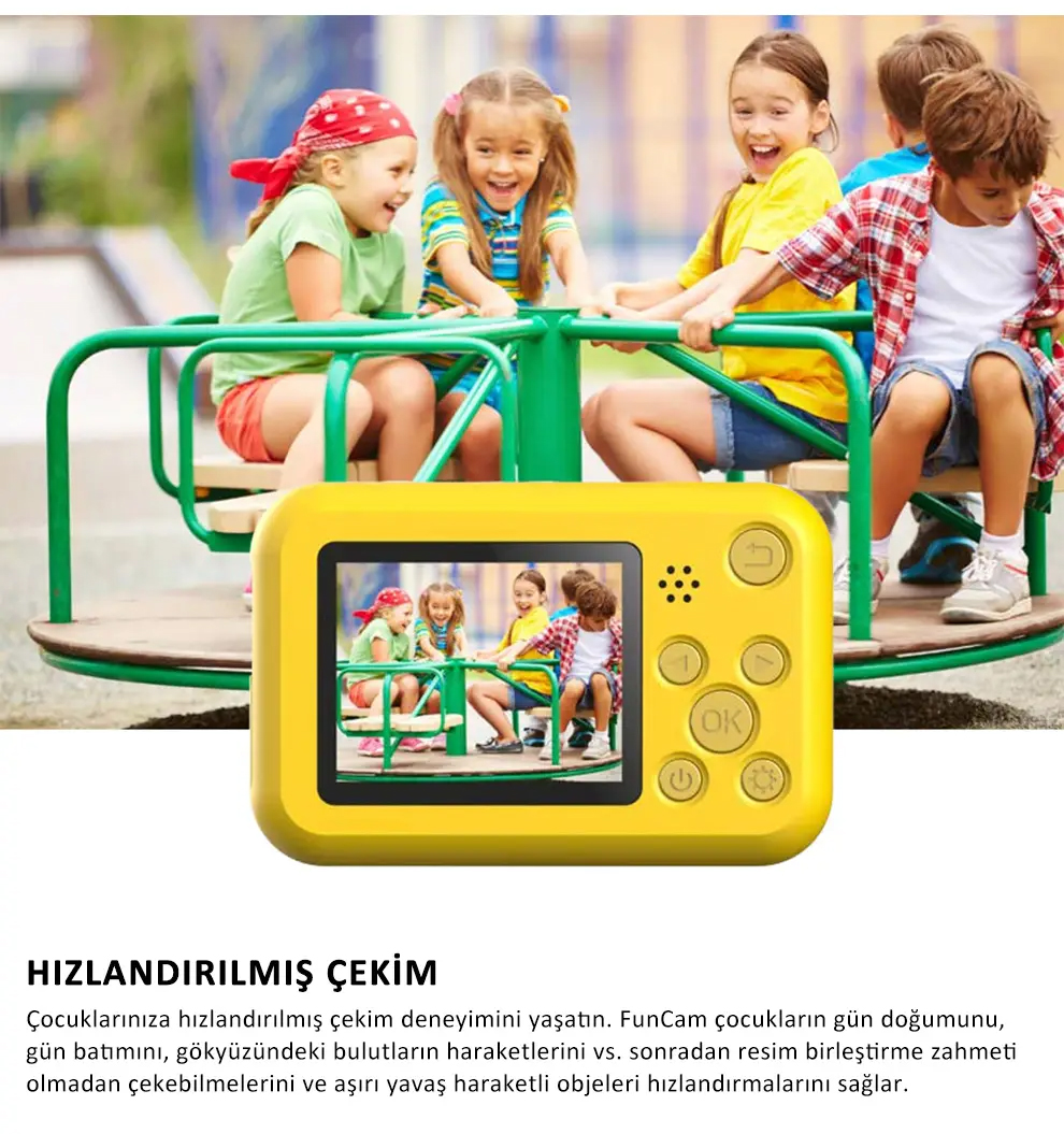 SJCAM FunCam Çocuk Kamerası - 1080p 12MP Çocuklar için Fotoğraf ve Video Makinesi