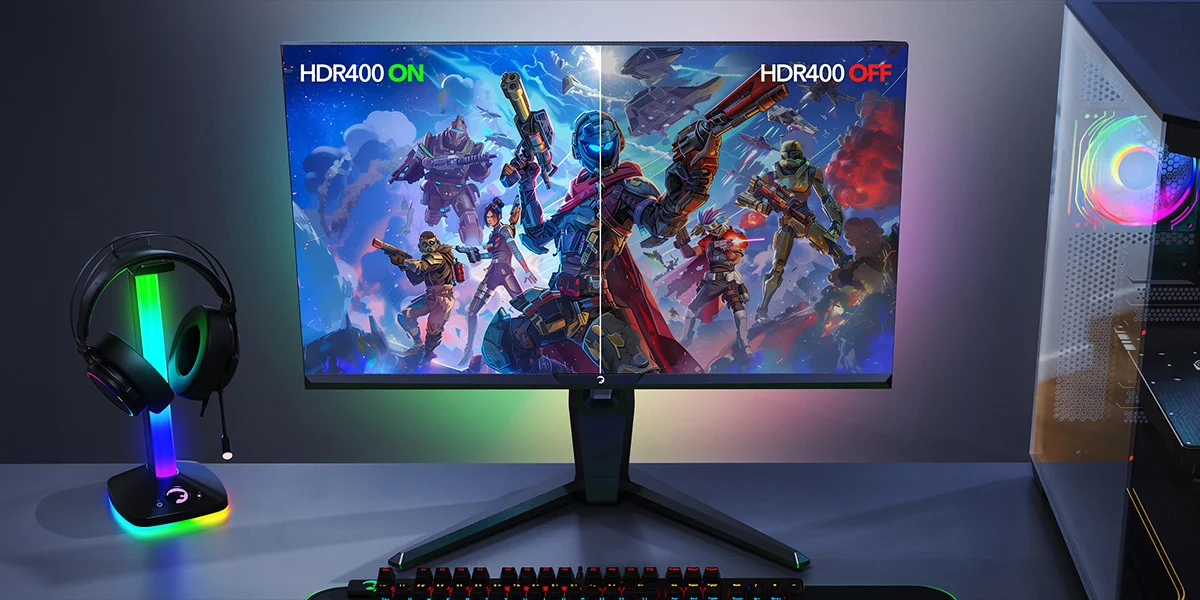 GamePower Royal T20 27″ RGB 180Hz 0.5Ms 2K QHD Flat IPS Pivot 2xUsb 3.0 HDR400 FreeSync, Gsync Gaming Monitör (Sıfır Ölü Piksel Garantili)