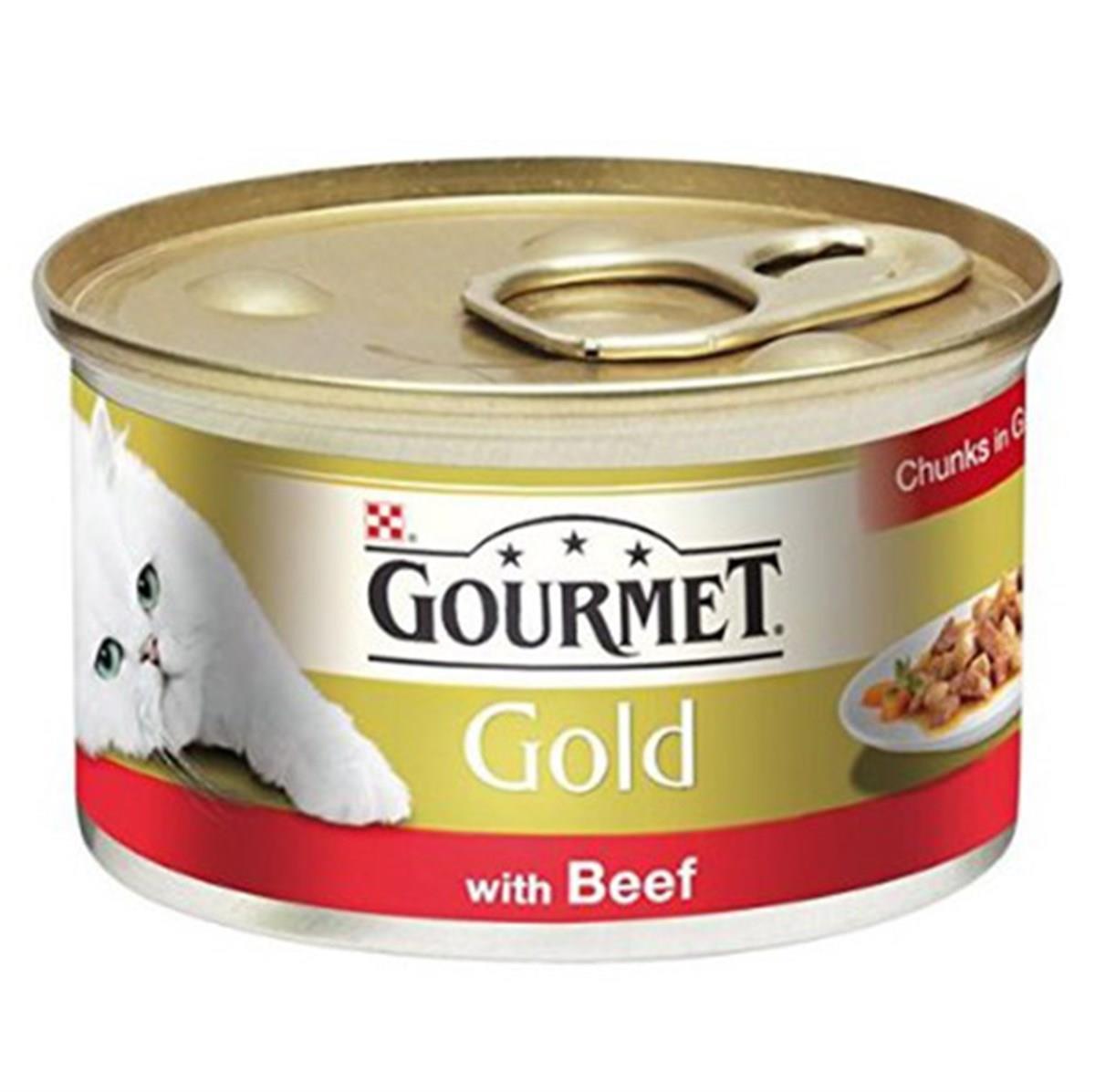 Gourmet Gold Sığır Etli Parça Etli Kedi Maması 85 Gr