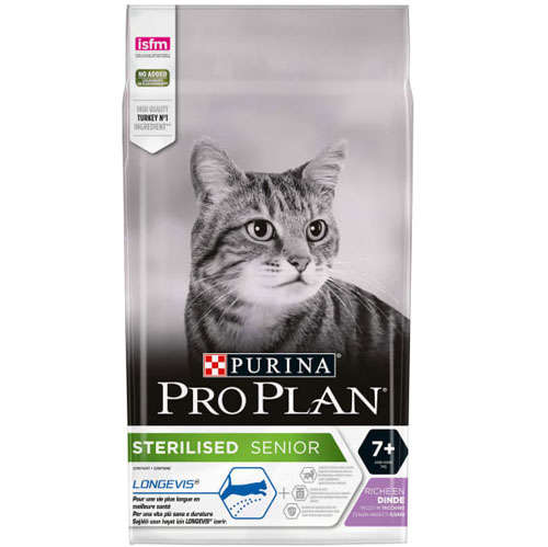 Pro Plan +7 Hindili Kısırlaştırılmış Yaşlı Kedi Maması 1,5 Kg
