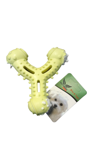 Multimagic Dental Köpek Diş Kaşıma Oyuncağı Sapan Sarı 12 cm