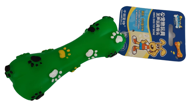 Soleil Köpek Oyuncağı Öten Plastik Kemik Yeşil 15 cm