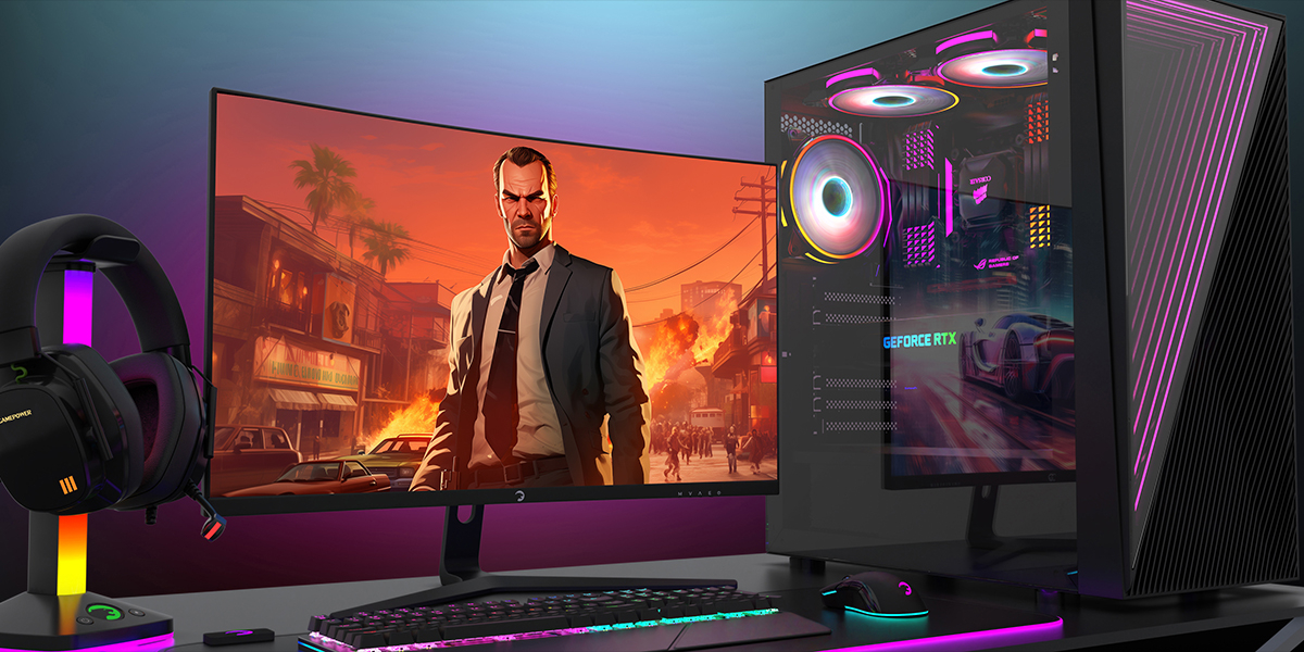 GamePower 27″ Vivid V80 VA Panel Curved RGB 280Hz 0.5ms 2x2W Speaker Gaming Monitör (Sıfır Ölü Piksel Garantili)