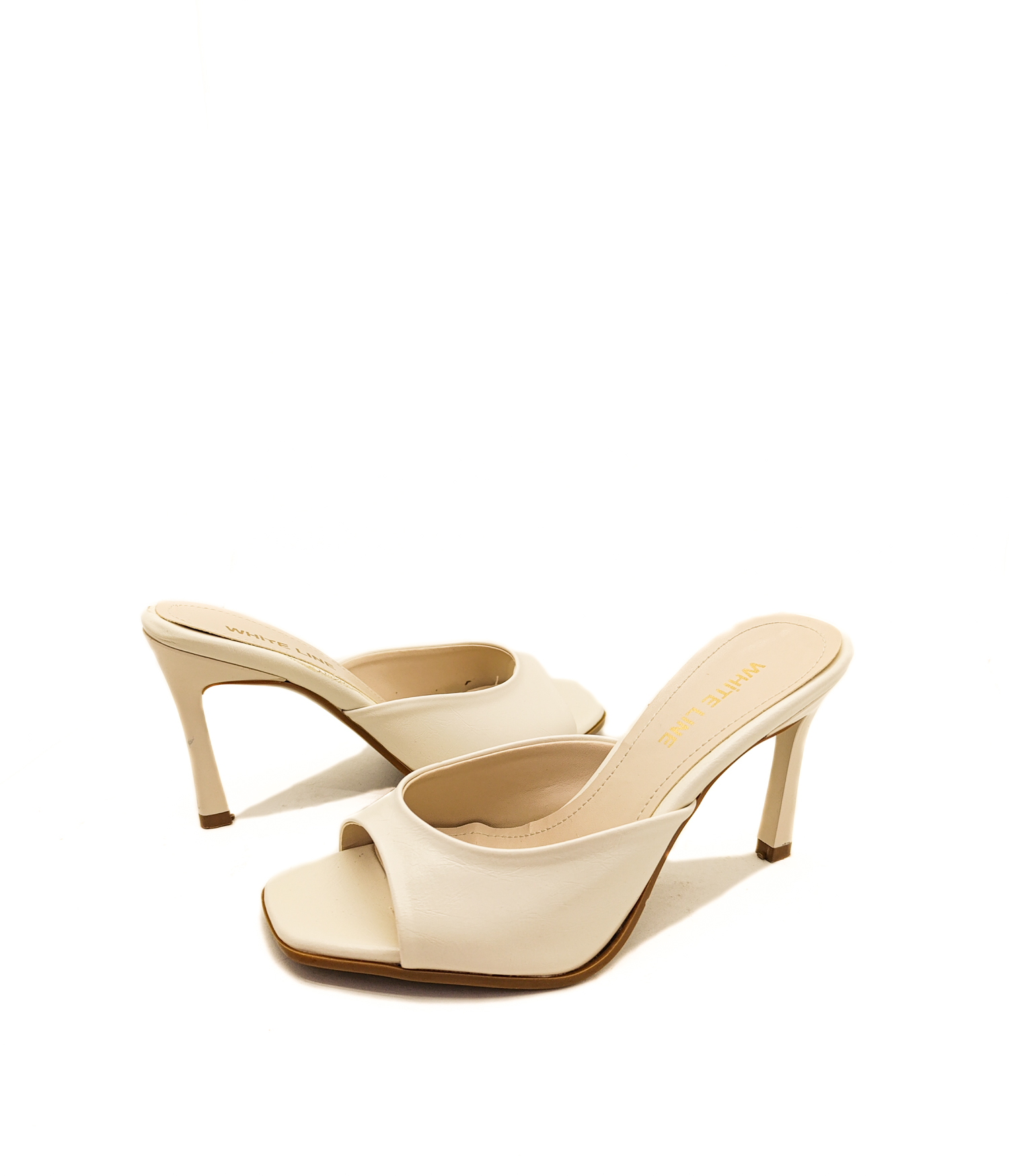 Bej Renk İnce Topuk Kadın Terlik Terlik Kadın