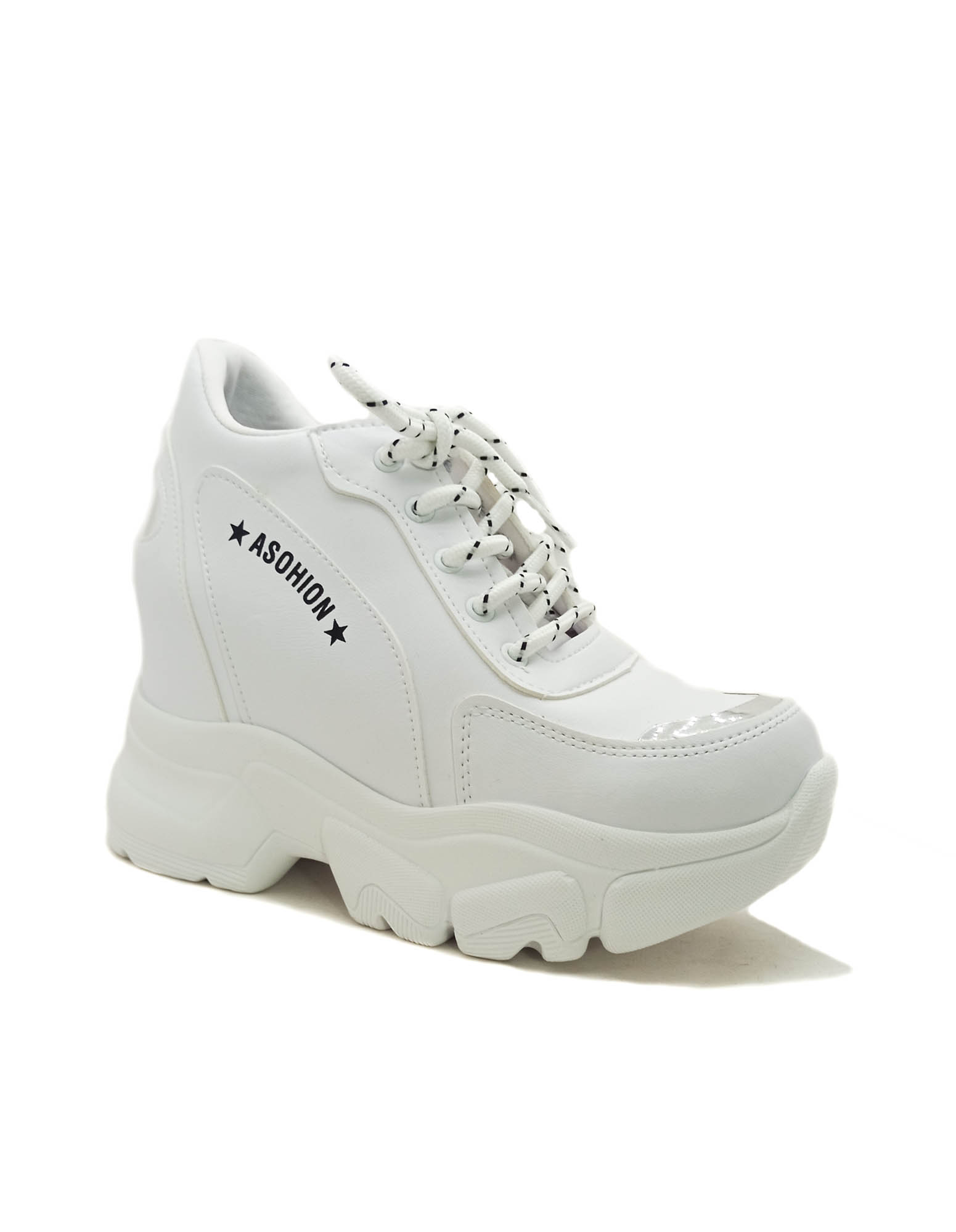  Beyaz Renk Cilt Gizli Dolgu Topuk Kadın Sneakers