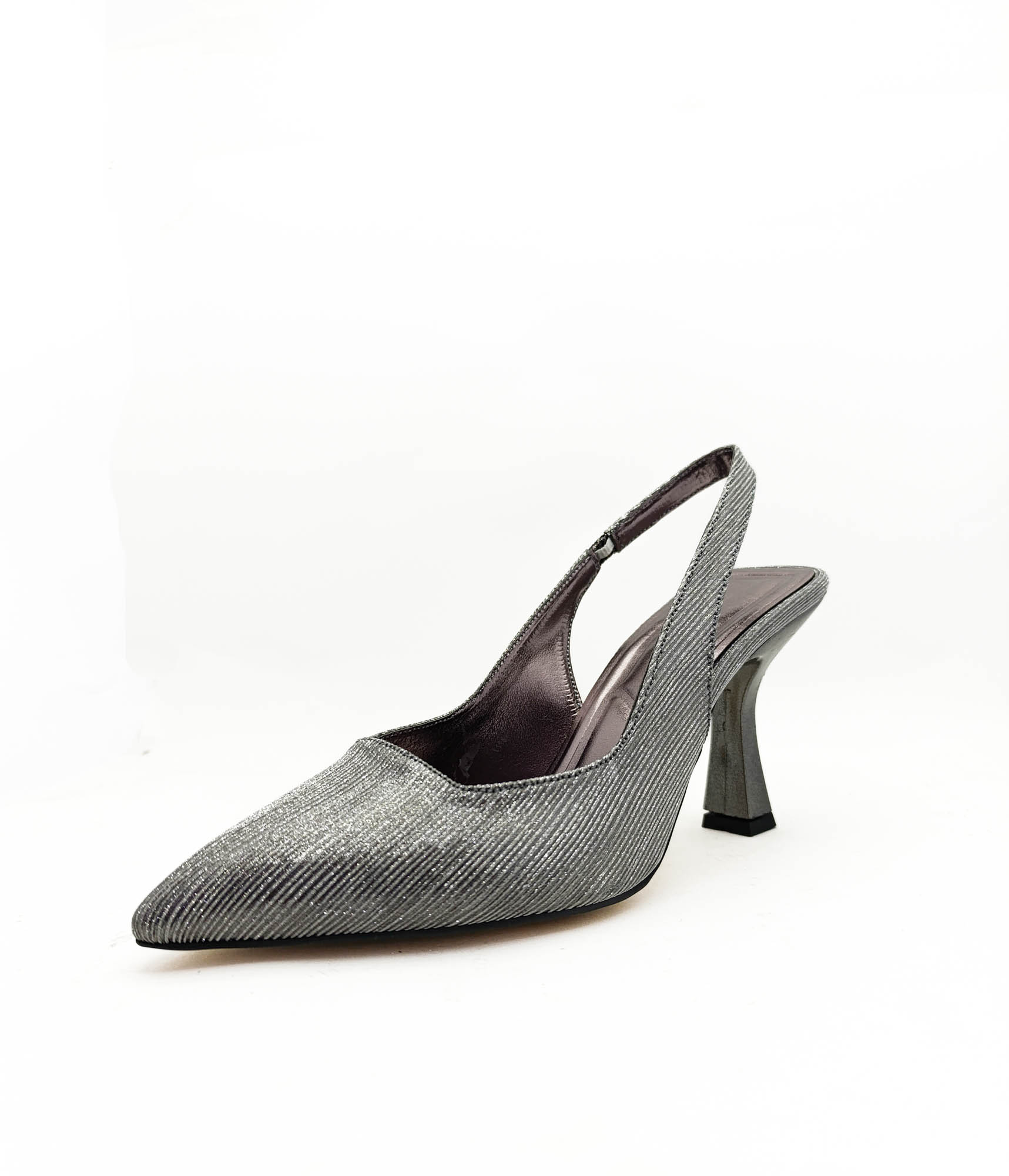 Platin Renk Simli Kadeh Topuk 36- 37-38-39-40 Numara Kadın Abiye Ayakkabı