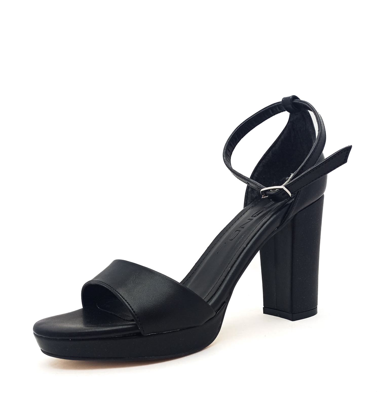 Siyah Renk Kalın Topuk Platform Taban 36-40 Numara Arası Kadın Abiye Ayakkabı