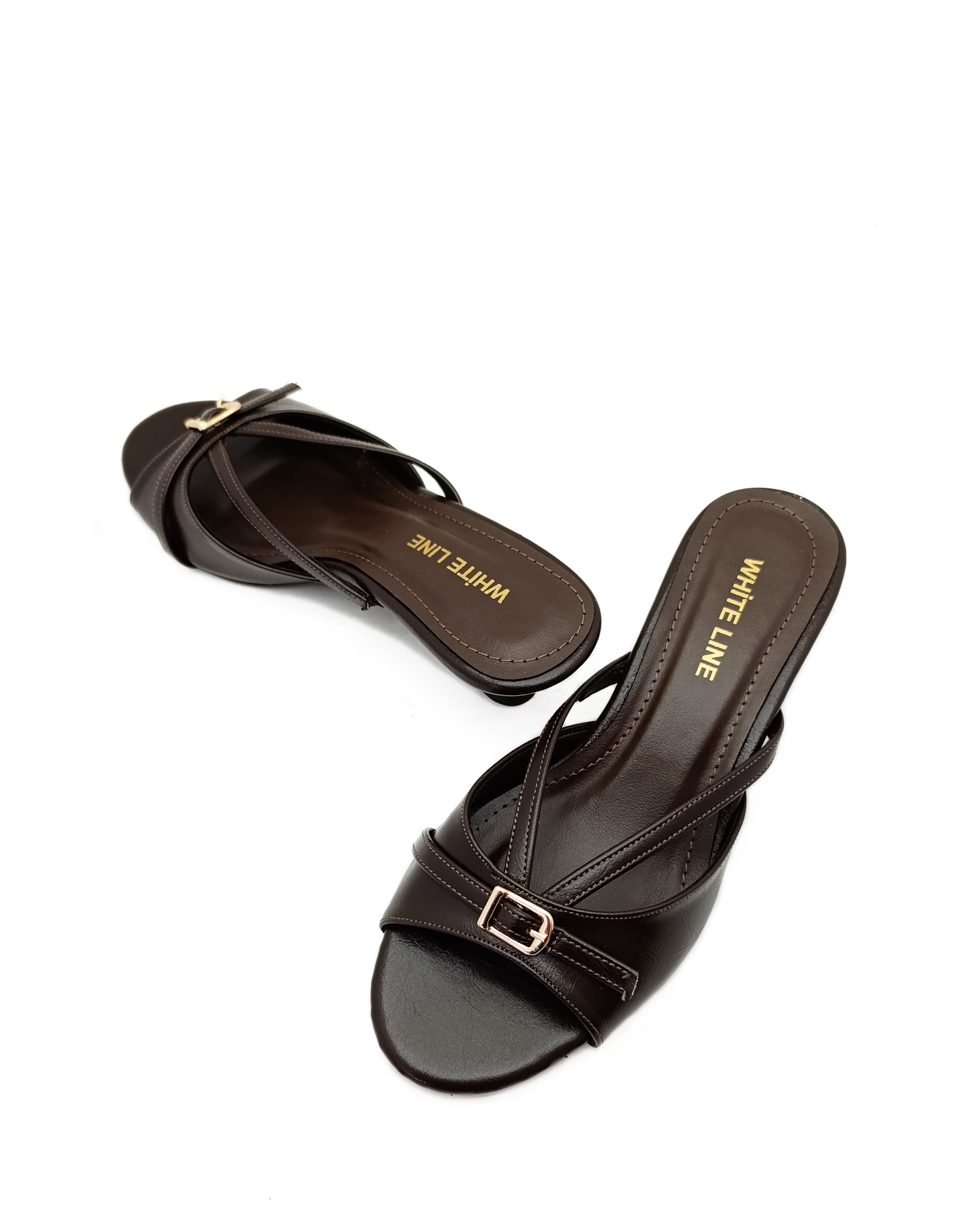 Kahve Renk Toka Ayrıntılı 36-37-38-39-40 Arası Alçak Topuk Kadın Terlik