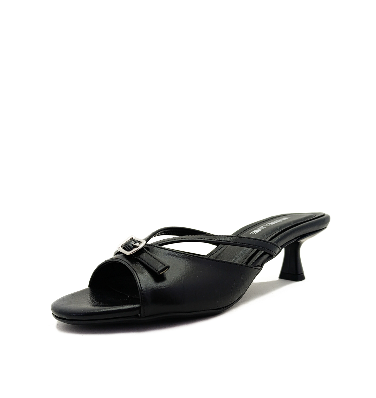 Siyah Renk Toka Ayrıntılı 36-40 Arası Alçak Topuk Kadın Terlik