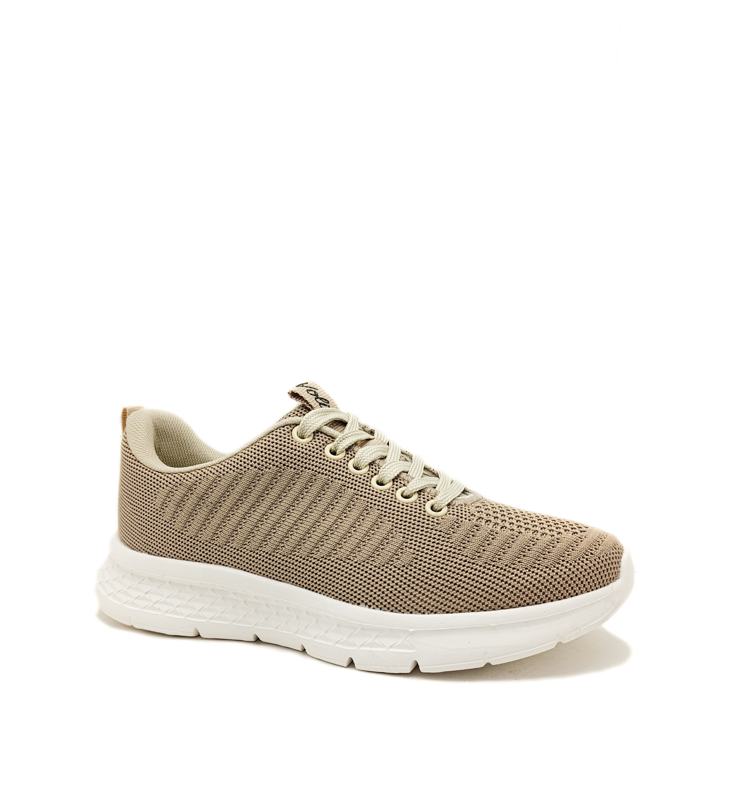 Volis Bej Renk Bağcıklı Triko Malzeme Kadın Spor Ayakkabı