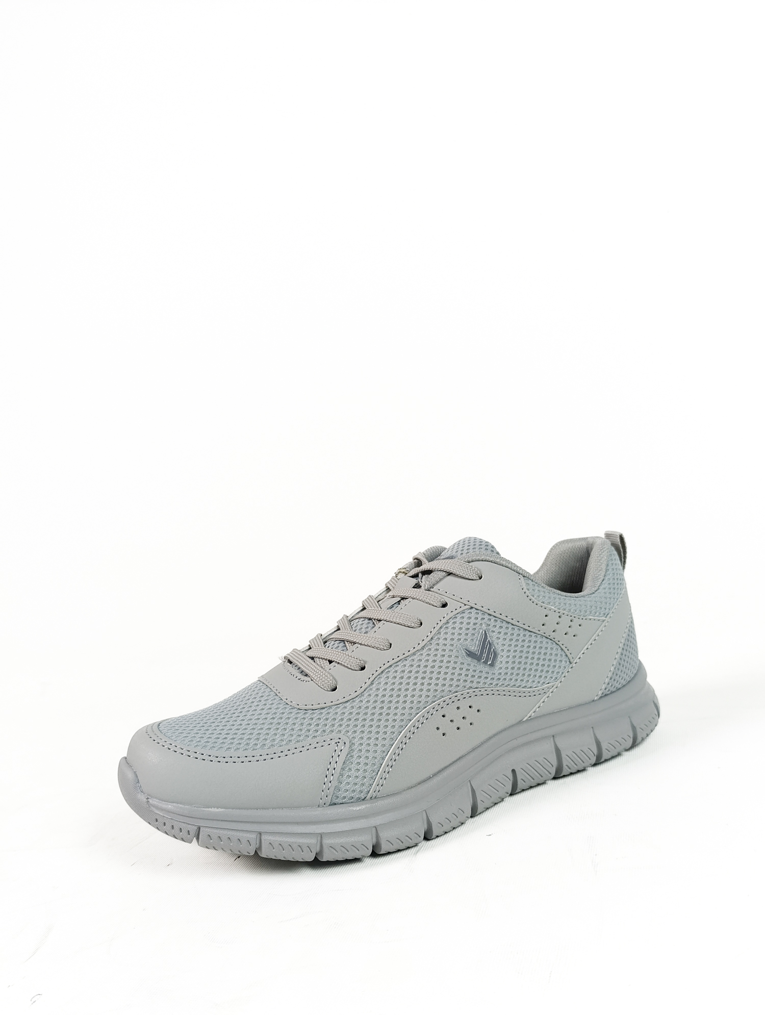 Volis Gri Renk 40-41-42-43-44-45 Numara Bağcıklı Triko Erkek Spor Ayakkabı