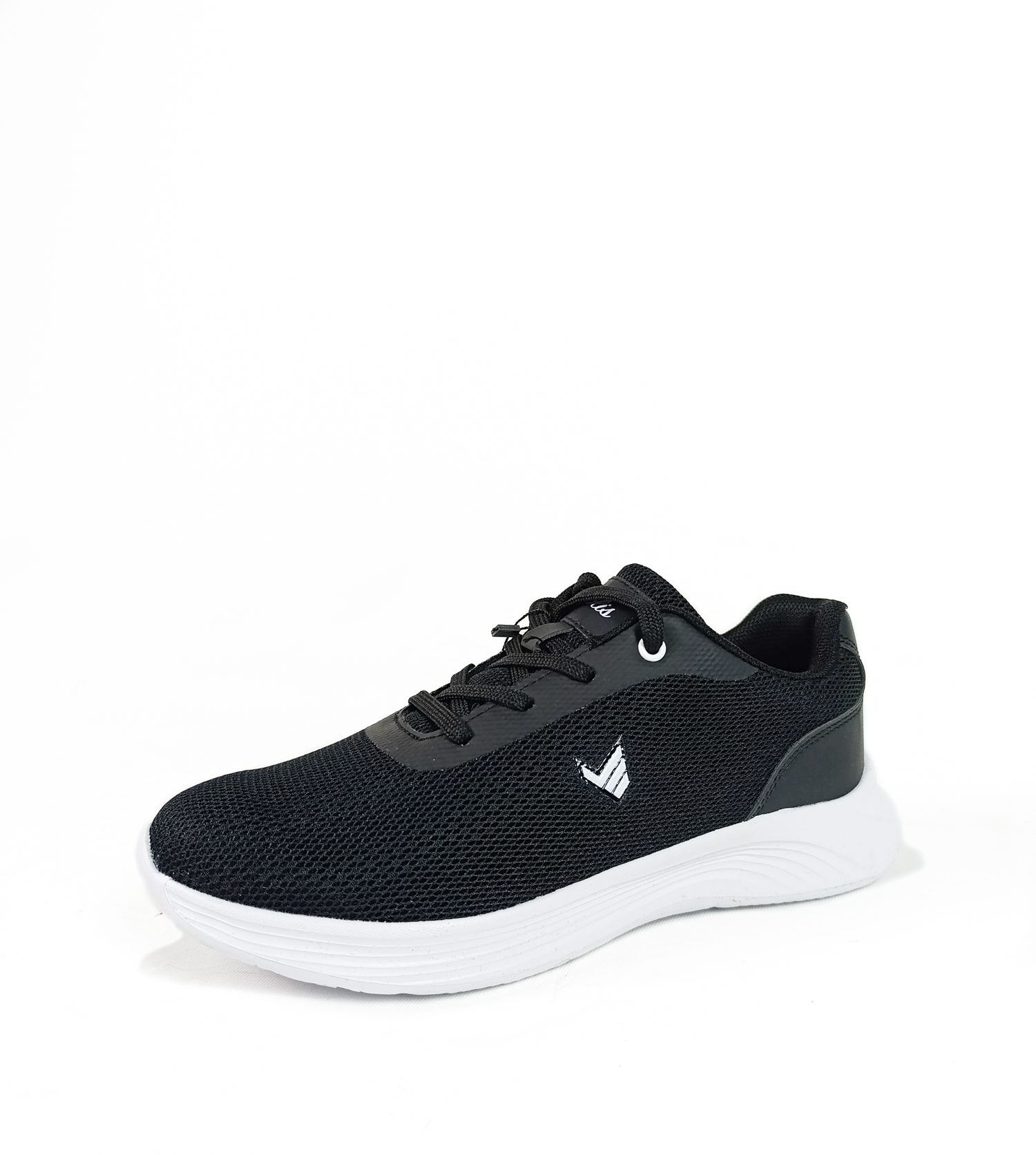 Volis Siyah Renk 40-41-42-43-44-45 Numara Bağcıklı Triko Erkek Spor Ayakkabı