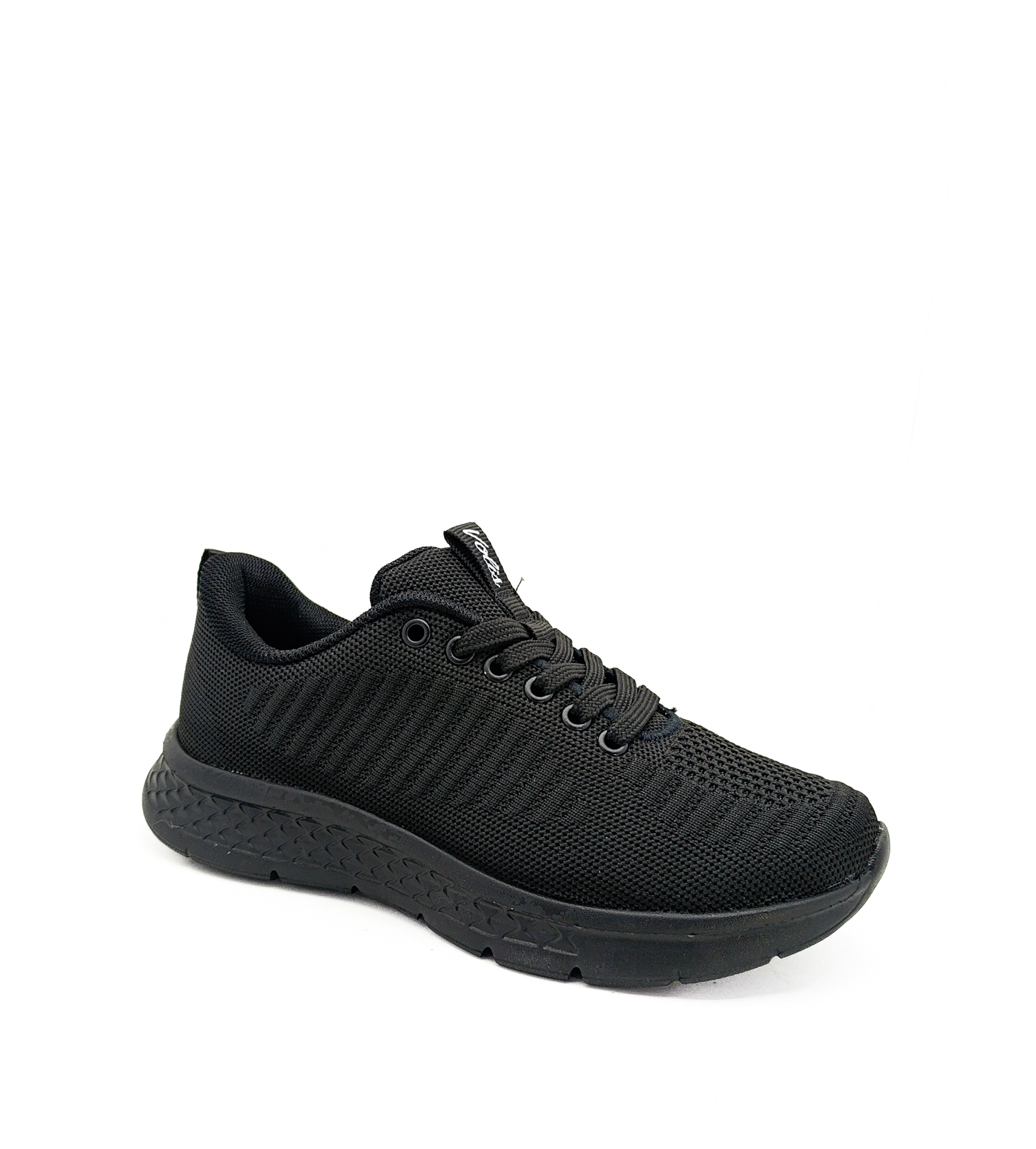 Volis Siyah Renk Bağcıklı Triko Malzeme Kadın Spor Ayakkabı