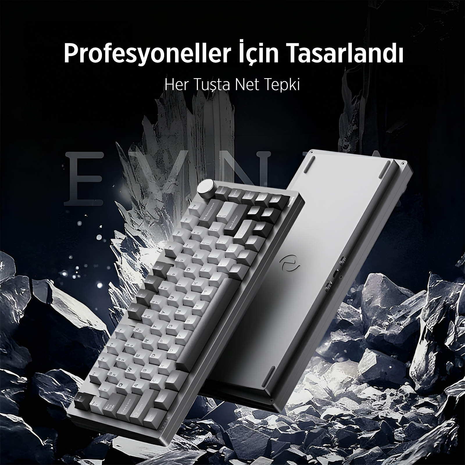 Philips EVNIA SPK8618 Mekanik RGB 81 Tuş USB / Bluetooth / 2.4G Kablosuz Oyuncu Klavyesi - Gri